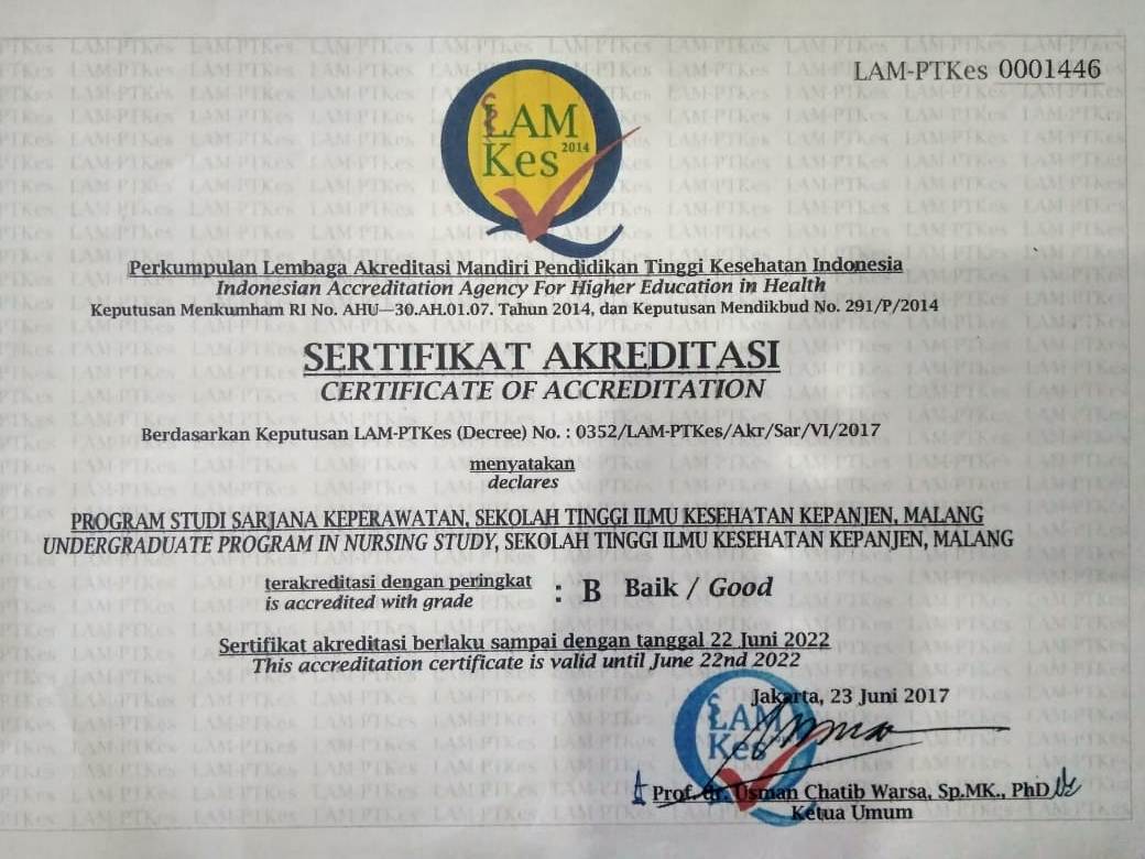 Sertifikat Akreditasi Prodi S1 Keperawatan STIKes Kepanjen